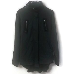 Cabi Love Carol Collection Mesh Back Moto Jacket 3184 Charcoal Gray Black Sz. S